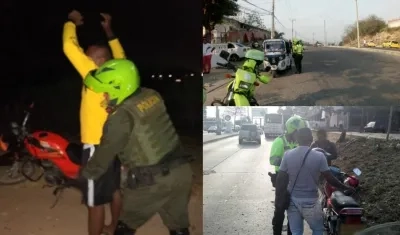 Las autoridades realizaron operativos de control y registro en las diferentes vías de la ciudad.