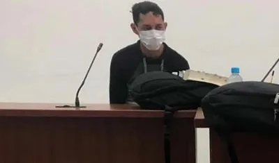 Rafael Castillo Mejía, alias ‘El Flaqui’, durante la audiencia pública realizada hoy.