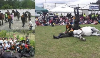 Carabineras realizando su labor con la comunidad.