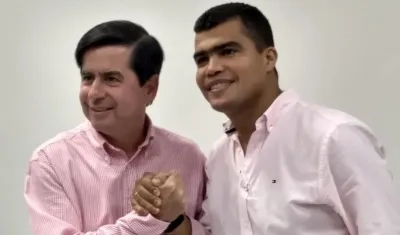 El exsenador Juan Fernando Cristo y Rodney Castro, candidato a la Gobernación del Atlántico.