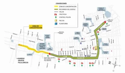 Este es el plano del recorrido de La Guacherna.