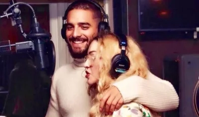 El cantante Maluma y Madonna.