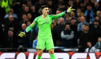 Kepa, arquero del Chelsea. 