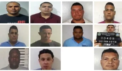 Los 11 capturados por las autoridades.