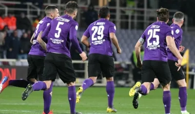 Jugadores de la Fiorentina. 