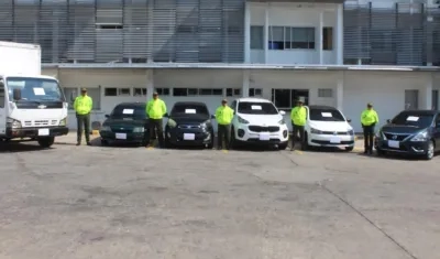 Los vehículos recuperados.