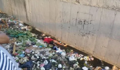 Arroyo donde fue hallado el cuerpo de joven en La Chinita.