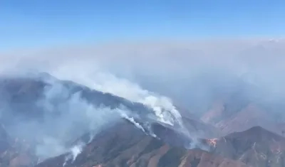Incendio en la Sierra Nevada.