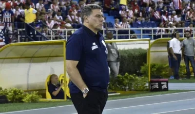 Luis Fernando  Suárez, DT del Junior.