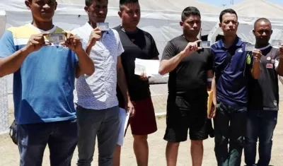 Militares colombianos que ya se encuentran en Colombia.