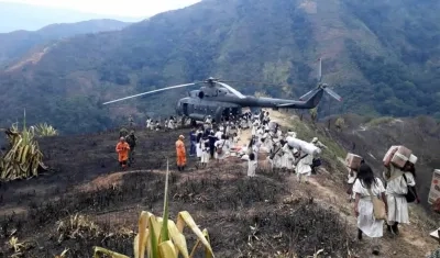 Poblaciones indígenas afectadas con incendios en la  Sierra Nevada