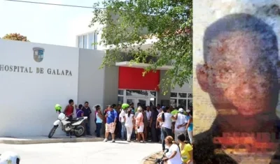 Domingo Gutiérrez Agámez llegó sin vida al Hospital de Galapa.