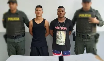 Los dos capturados fueron conducidos a la URI de la Fiscalía.