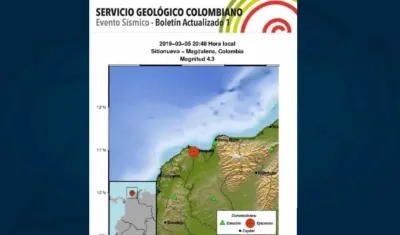 Epicentro del evento.