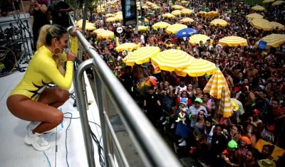 La cantante Karol G en el desfile del martes.