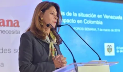 La Vicepresidenta de la República, Marta Lucía Ramírez.