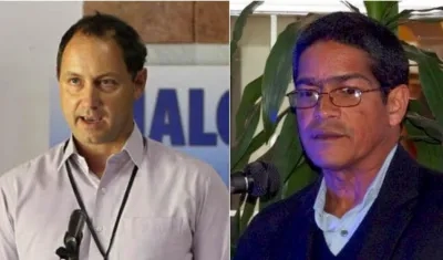 Los delegados Dag Nagoda, de Noruega, e Iván Mora Godoy, de Cuba.