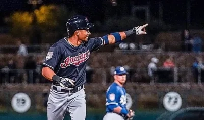 Óscar Mercado, pelotero colombiano de los Indios de Cleveland. 