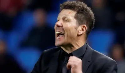 Diego Pablo Simeone, técnico del Atlético de Madrid. 