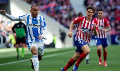 El futbolista samario Andrés Solano, en su debut con el Atlético de Madrid. 