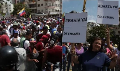 La Policía Nacional Bolivaria (PNB) impidió la circulación de la concentración opositora con gases lacrimógenos.