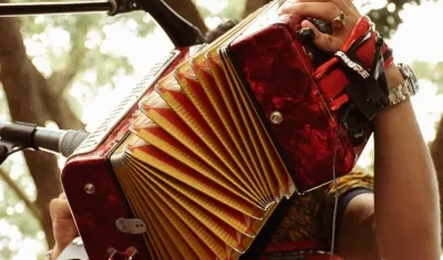 Acordeonero en el Festival Vallenato.