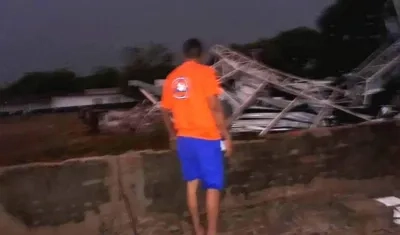 Daños causados por el vendaval.