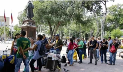 Imagen de venezolanos en Cúcuta.