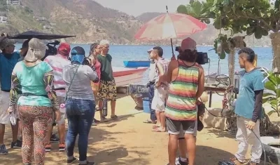 Grabaciones de 'Pescaíto', serie de Telecaribe.