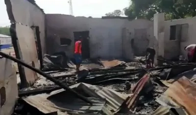 Así quedó una de las viviendas.