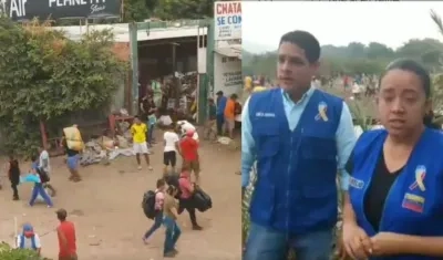 La diputada grabó un vídeo del lado colombiano de una trocha cercana al puente internacional Simón Bolívar.