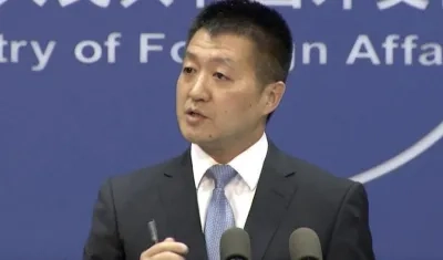 El portavoz del Ministerio de Asuntos Exteriores chino Lu Kang.
