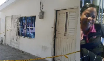 Deyerlin Yaneth Moffi fue impactada en la puerta de la casa.