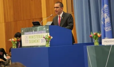 El ministro de Relaciones Exteriores de Venezuela, Jorge Arreaza.