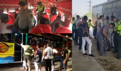Los operativos son en las vías por donde transitan los buses intermunicipales.