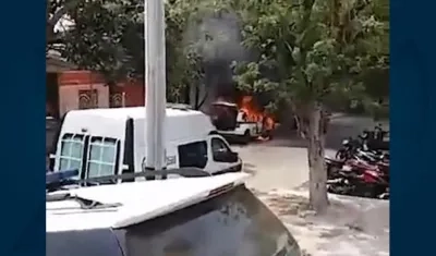 Patrulla incendiada.