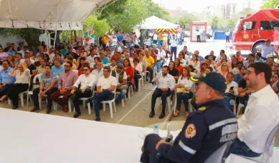 Rendición de cuentas de la Secretaría de Gobierno fue en la estación de bomberos 11 de noviembre.