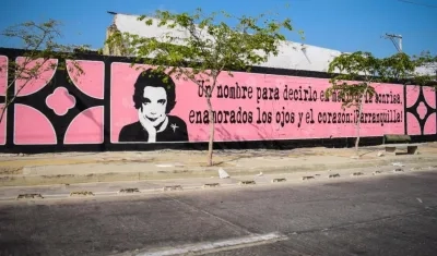 Mural en homenaje a Meira Delmar