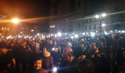 Marcha por la paz en la plaza de Bolívar, la JEP