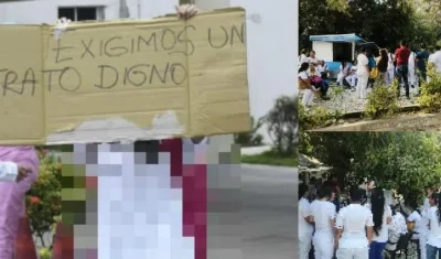 Protesta en el CARI Mental.