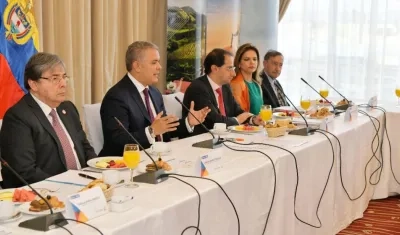 El Presidente Duque se reunió en Santiago de Chile con 23 empresarios de diferentes sectores a quienes presentó las oportunidades de inversión que ofrece Colombia.