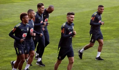 Jugadores de la Selección Brasil. 