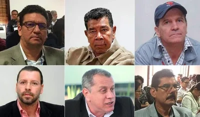 Edwar Cobos Téllez, Ramón Isaza, Iván Roberto Duque, Fredy Rendón, Rodrigo Pérez Alzate, Luis Eduardo Cifuentes.