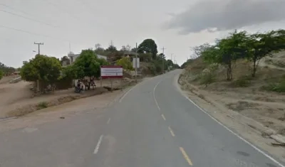 Entrada al corregimiento de La Peña.