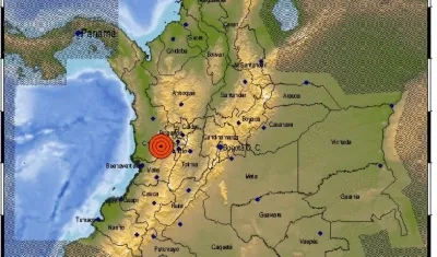 El sismo fue sentido en el centro de Colombia.