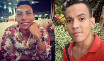 A la izquierda, la víctima mortal Jesús Alberto Sánchez Pallares, y Geany David Fontalvo Orozco, su presunto victimario.