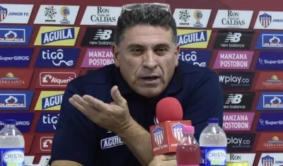 Luis Fernando  Suárez, DT del Junior.