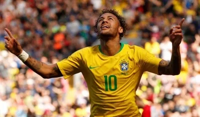 Neymar, delantero brasileño. 
