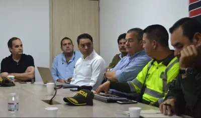 El Secretario del Interior, Guillermo Polo, presidiendo la reunión.
