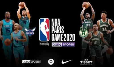 Así se anunció el baloncesto de la NBA en París. 